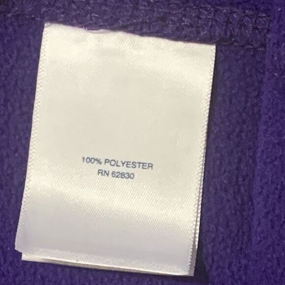 Lands End‎ Women's Fleece Sweater Sz Medium Purple 1/4 Zip Pullover Soft Outdoor - Picture 3 of 6